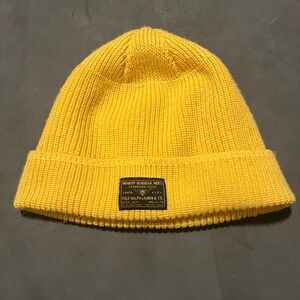 Polo Ralph Lauren Mens Yellow Wool Infantry Headgear Standard Issue Beanie Hat